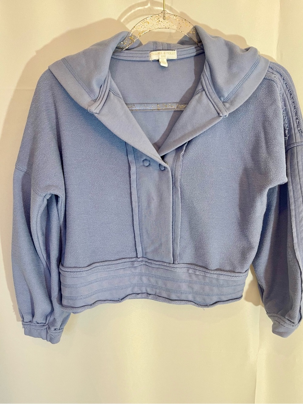 Chelsea & Violet Girl’s  Blue Hooded Pullover Top Size XL / 16